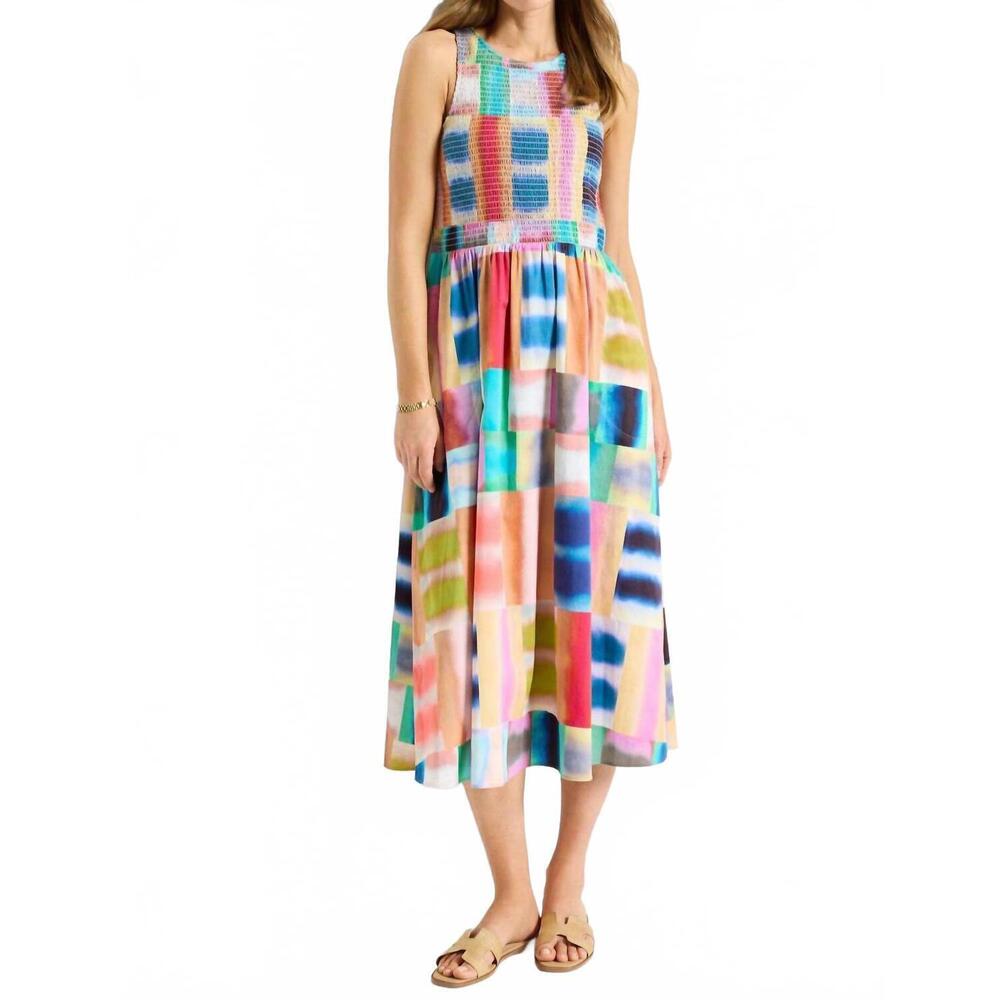 NEW NIC + ZOE portofino anna dress in pink multi